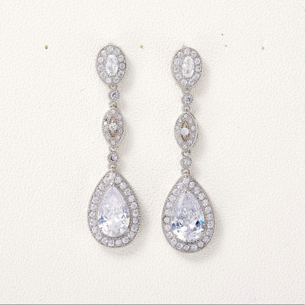 Women's Cubic Zirconia Dangle Earrings Teardrop - Crystal Rhinestones Jewelry